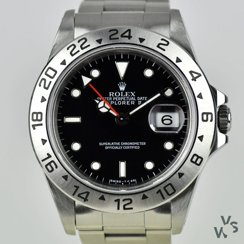 1997 Rolex Explorer II Black Dial Ref. 16570 - Box and papers - Vintage Watch Specialist