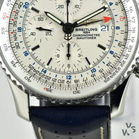 2010 Breitling Navitimer World Chronograph Ref. A2432212/G571 - Silver Dial - Full set box and papers - Vintage Watch Specialist