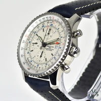 2010 Breitling Navitimer World Chronograph Ref. A2432212/G571 - Silver Dial - Full set box and papers - Vintage Watch Specialist