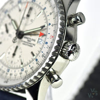 2010 Breitling Navitimer World Chronograph Ref. A2432212/G571 - Silver Dial - Full set box and papers - Vintage Watch Specialist