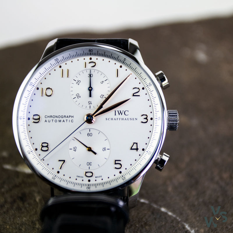 2016 IWC Portugieser Chronograph Reference IW371445 - Calibre 79350 - Vintage Watch Specialist