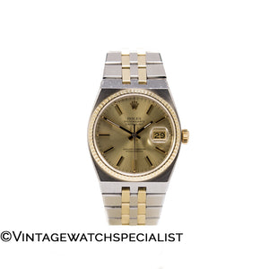Rolex Oysterquartz Datejust Officially Certified Chronometer Gold and Steel Ref.17013