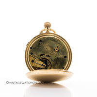 Gold Chronograph Pocketwatch Centre-Seconds with Solid Gold Chain Pendant