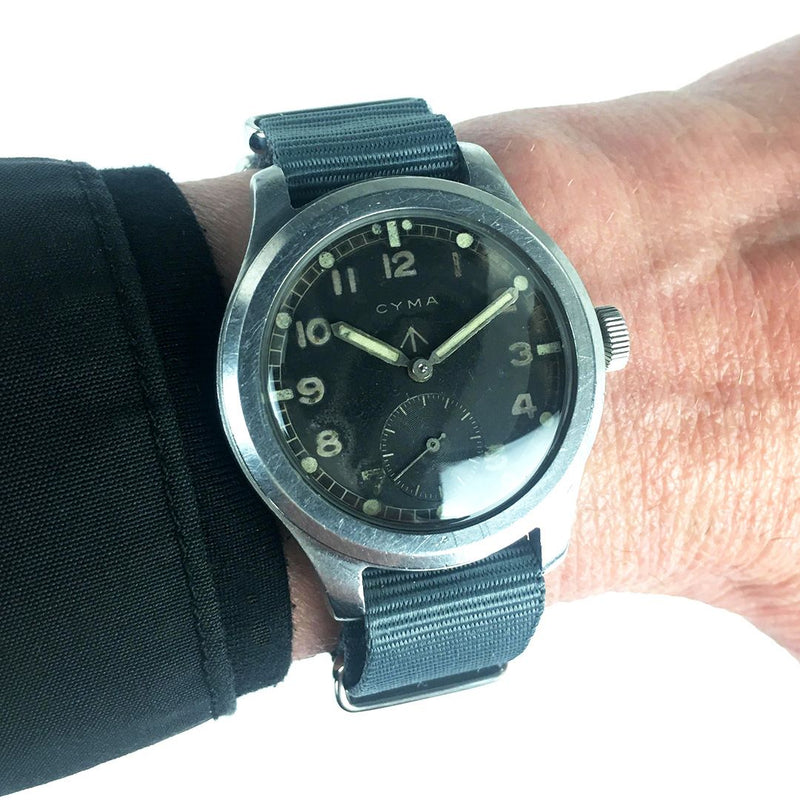 Cyma - Dirty Dozen - British Military WW2 Issued Watch - c.1945 - Tropical Dial ***SOLD***