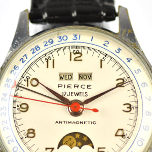 Pierce Triple Calendar Moon Phase - Calibre 103CLD - Chrome Plated Case***NOW SOLD***