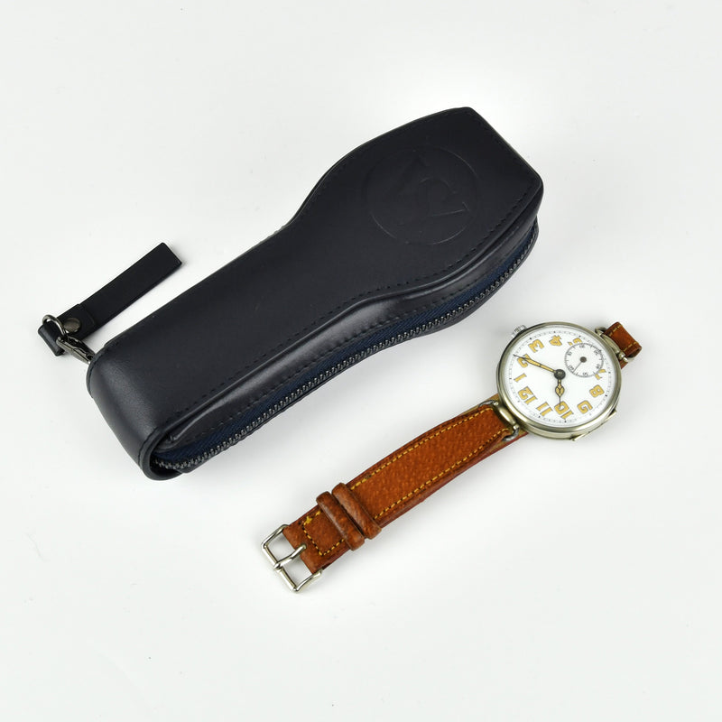 Oversized Trench Watch - Sterile Dial - Articulated Lugs - Nickel Plated Case