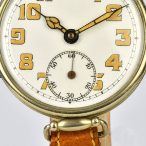 Oversized Trench Watch - Sterile Dial - Articulated Lugs - Nickel Plated Case