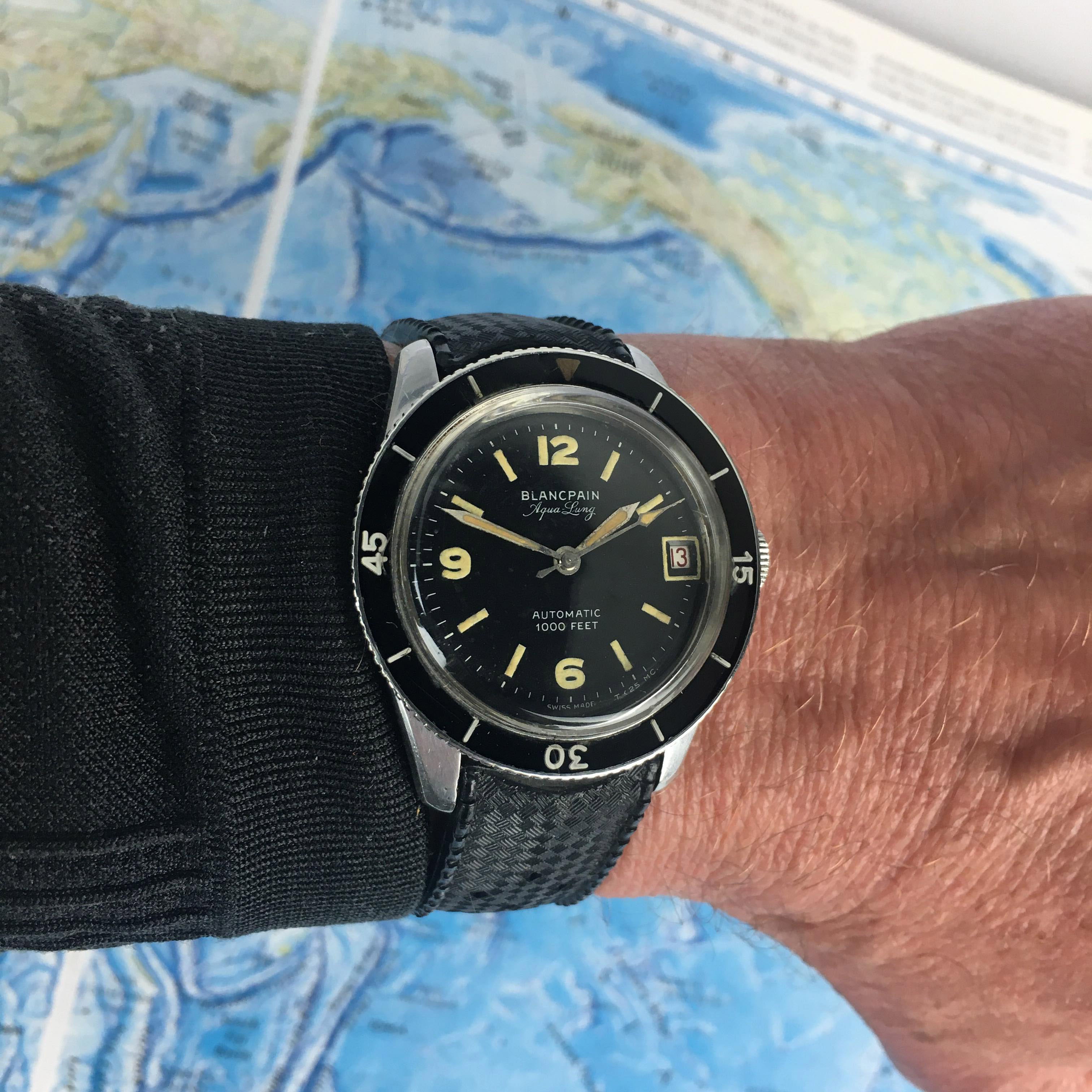ブランパン　ビンテージAqua Lung Vintage Blancpain Aqua Lung - 1000 Feet Divers Watch with