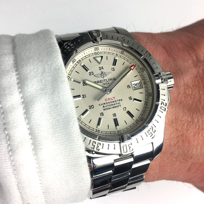 Breitling Colt Automatic 41 - Model Ref. A17380 - White Dial - 2009 with Box and Paperwork***NOW SOLD***