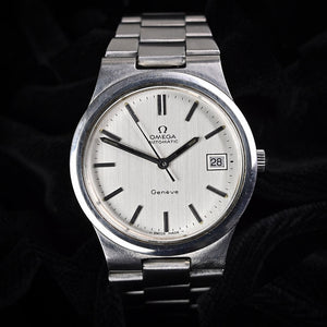 Omega Automatic Geneve - Silver Brushed Satin Dial - Dual Ref: 166 0173 and 366 0832 - c.1973***NOW SOLD***