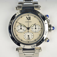 Pasha De Cartier Chronograph - 38mm - Quartz - Model Ref: W3100355 - c.2000s ***NOW SOLD***