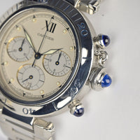 Pasha De Cartier Chronograph - 38mm - Quartz - Model Ref: W3100355 - c.2000s ***NOW SOLD***