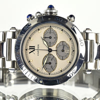 Pasha De Cartier Chronograph - 38mm - Quartz - Model Ref: W3100355 - c.2000s ***NOW SOLD***