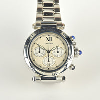 Pasha De Cartier Chronograph - 38mm - Quartz - Model Ref: W3100355 - c.2000s ***NOW SOLD***