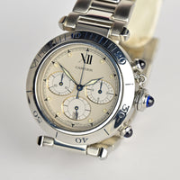 Pasha De Cartier Chronograph - 38mm - Quartz - Model Ref: W3100355 - c.2000s ***NOW SOLD***