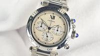 Pasha De Cartier Chronograph - 38mm - Quartz - Model Ref: W3100355 - c.2000s ***NOW SOLD***