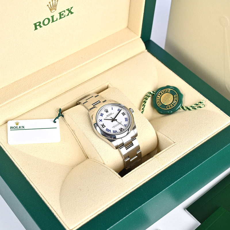 Rolex Oyster Perpetual 31mm - Unusual White Roman Dial - Model Ref: M177200 - Issued 2020