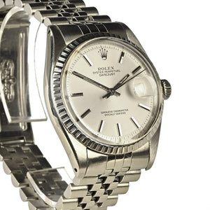 Rolex Oyster Perpetual Datejust - Model 1603 - Silver Sunburst Dial - Box and Papers - c.1977***NOW SOLD***