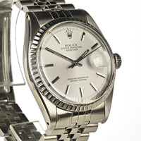 Rolex Oyster Perpetual Datejust - Model 1603 - Silver Sunburst Dial - Box and Papers - c.1977***NOW SOLD***