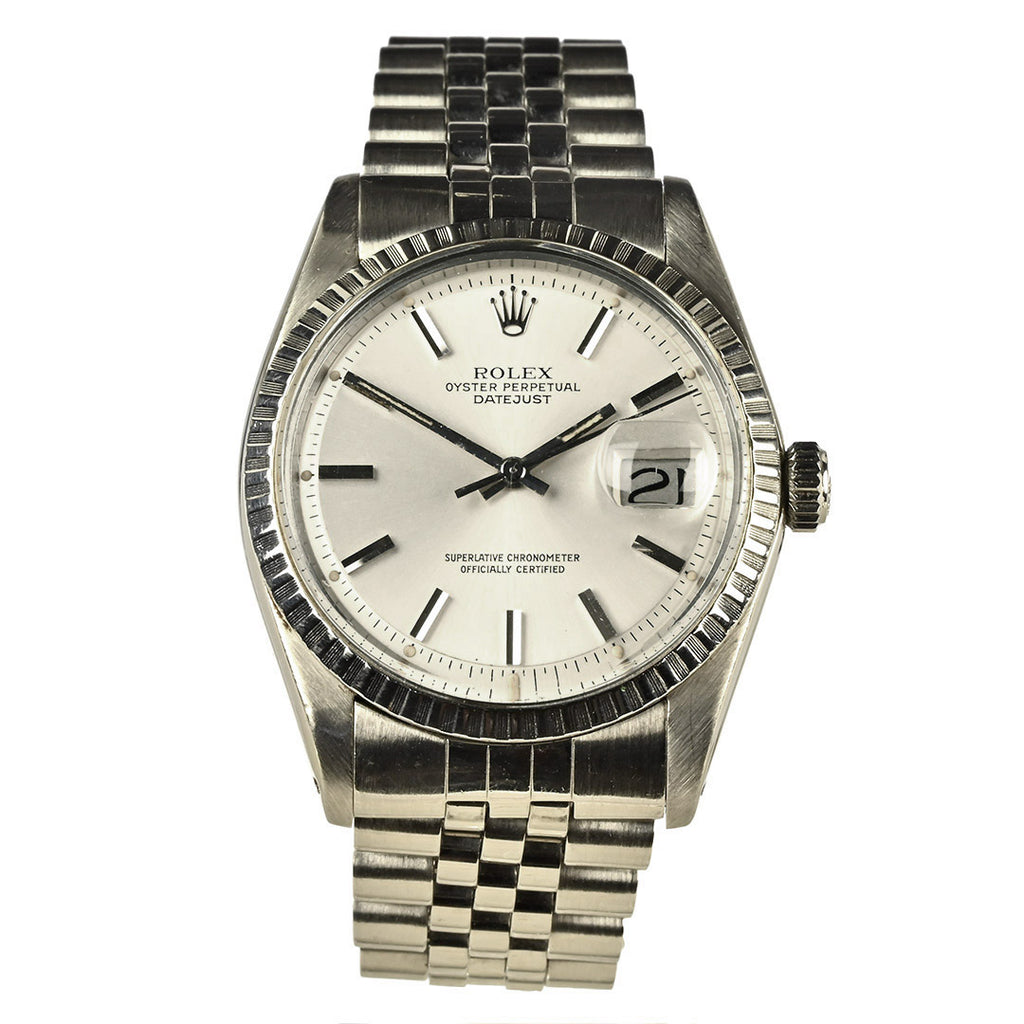 Rolex Oyster Perpetual Datejust - Model 1603 - Silver Sunburst Dial - Box and Papers - c.1977***NOW SOLD***
