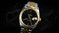 Rolex - Oyster Perpetual Datejust - Reference 16233 In Gold and Steel - 1990 - With Box and Papers