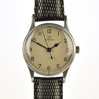 Omega - A Military Issued Wristwatch - Air Ministry 6B/159 White Dial - c.1939