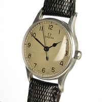 Omega - A Military Issued Wristwatch - Air Ministry 6B/159 White Dial - c.1939