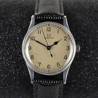 Omega - A Military Issued Wristwatch - Air Ministry 6B/159 White Dial - c.1939