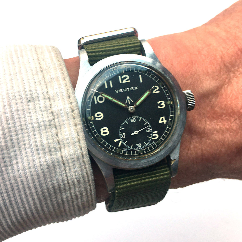 Vertex 'Dirty Dozen' - WWII British Army-Issued Military Watch - Matching Case and Lug Numbers - c.1944