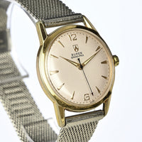 Buren Grand Prix - Gold Plated Stainless Steel - Steel Milanese Mesh Bracelet - c.1960s