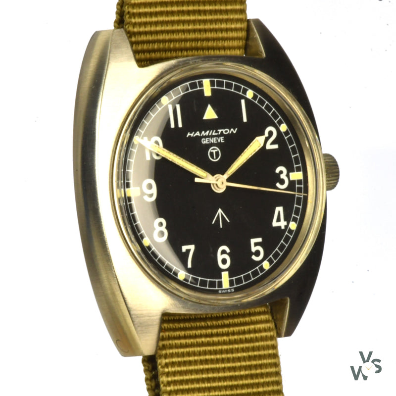 A Geneve Dial - Hamilton - 6bb Military Watch - Issued 1974 - Ref 6bb/5238290 - 1435/74 - Vintage Watch Specialist