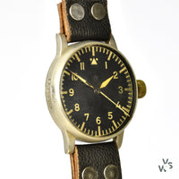 A. Lange & Sohne - Signed Luftwaffe Issued German WWII Type A Observers Watch - Beobachtungs-Uhr (B-Uhr) - Vintage Watch Specialist