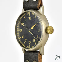 A. Lange & Sohne - Signed Luftwaffe Issued German WWII Type A Observers Watch - Beobachtungs-Uhr (B-Uhr) - Vintage Watch Specialist