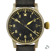 A. Lange & Sohne - Signed Luftwaffe Issued German WWII Type A Observers Watch - Beobachtungs-Uhr (B-Uhr) - Vintage Watch Specialist