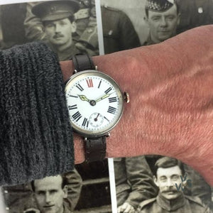 A Large Silver Screw Cased - Sylvain Dreyfuss ’Rotary’ - WW1 Trench Watch - Hallmarked London c.1915 - Vintage Watch Specialist