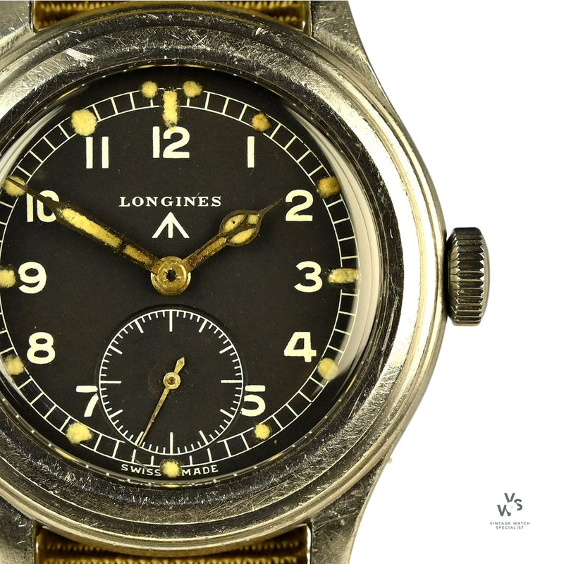 A Longines WWW ’Dirty Dozen’ - c.1945 World War II British Army Watch - Matching Case and Lug Numbers - Vintage Watch Specialist