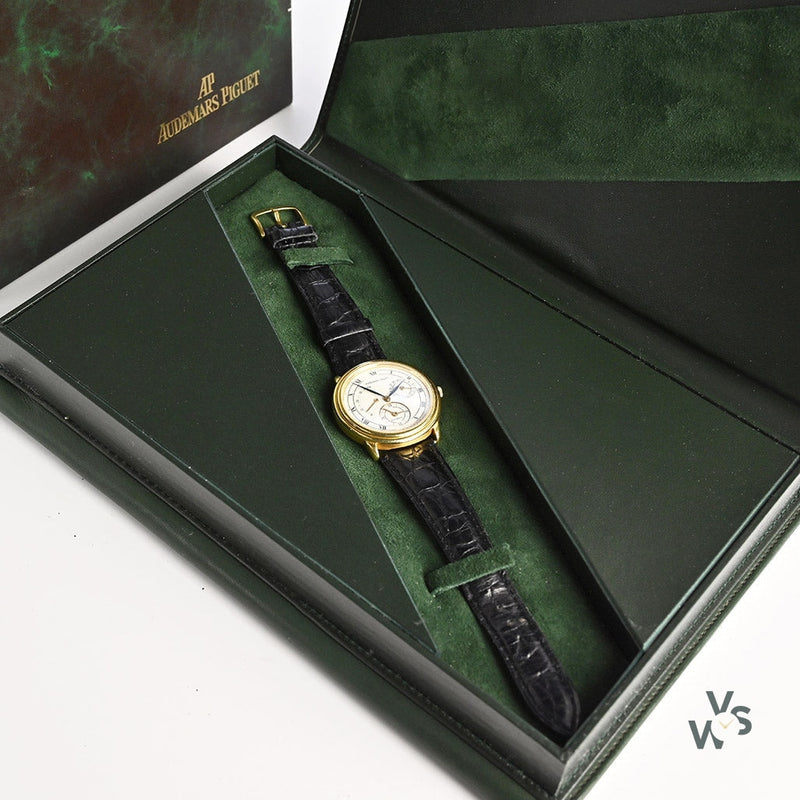 Audemars Piguet - Dual Time - 18k Gold - Model Ref: BA.25685/002 - c.1995 with Original Box - Vintage Watch Specialist