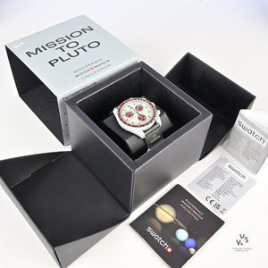 Bioceramic Moonswatch - Mission to Pluto - Brand New Unworn - 2022 - Box and Papers - Model Ref: SO33M101 - Vintage Watch Specialist