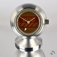 BOC Branded Desk Clock with Magic Seconds Hand and Light Changing Dial - Vintage Watch Specialist