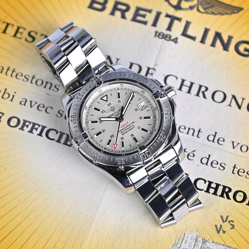 Breitling Colt Automatic 41 - Model Ref. A17380 - White Dial - 2009 with Box and Paperwork - Vintage Watch Specialist