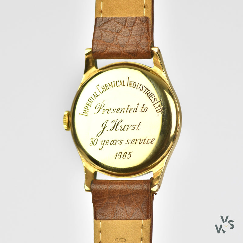Buren 9k Gold Presentation Dress Watch - 17 Jewel - c.1964/65 - Vintage Watch Specialist