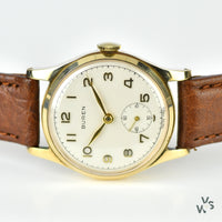 Buren 9k Gold Presentation Dress Watch - 17 Jewel - c.1964/65 - Vintage Watch Specialist