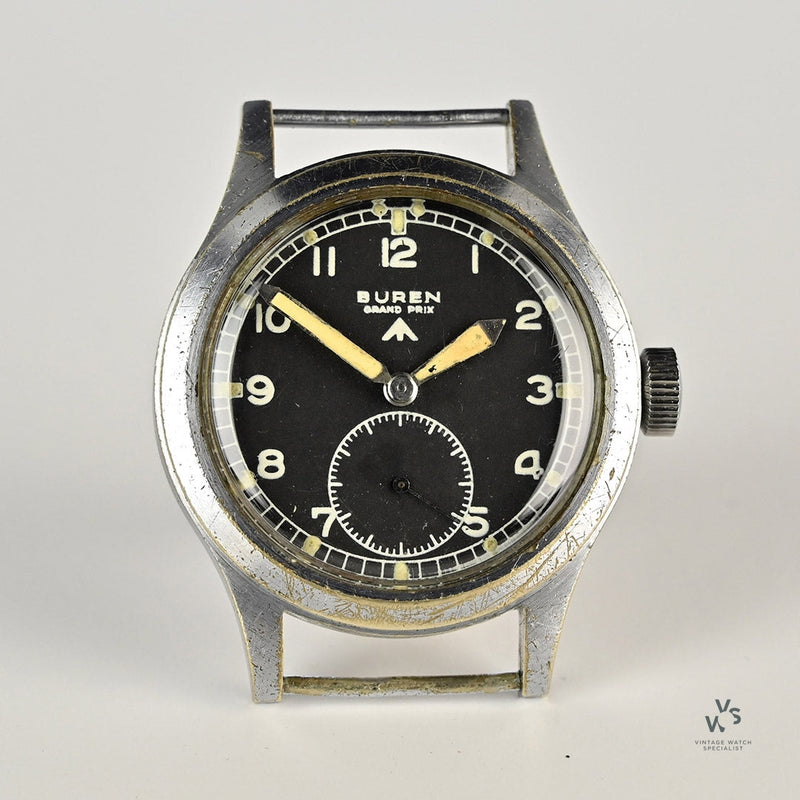 Buren - British Military Issued Dirty Dozen - c.1944 - Case Back Marked WWW H632 330795 - Vintage Watch Specialist