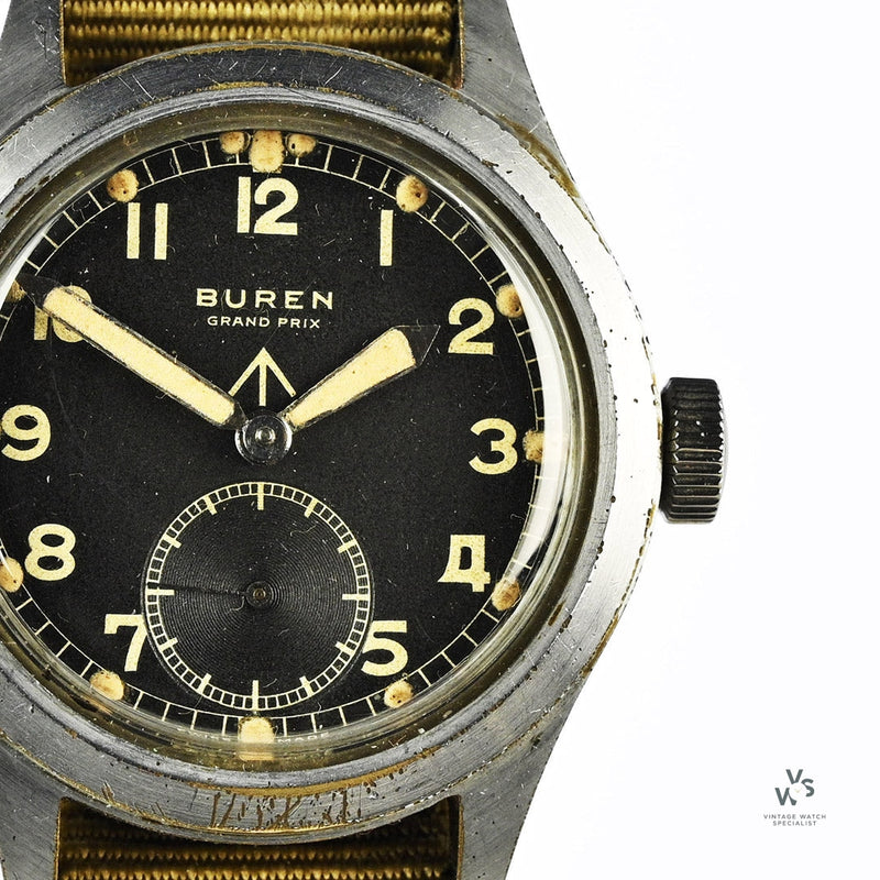 Buren Dirty Dozen WW2 Military Soldiers Watch - c.1945 - Vintage Watch Specialist
