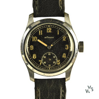 Buren Grand Prix - German Army - D-H - WW2 Military Issued Wristwatch - c.1940s - Vintage Watch Specialist