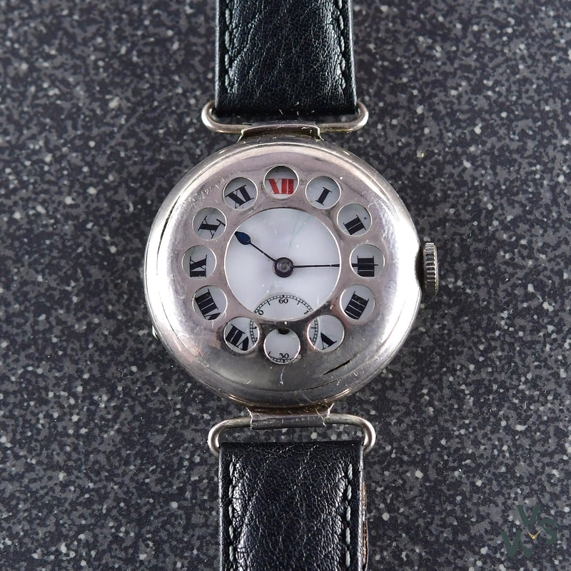Buren Silver Trench Watch - Swivel Lugs and Shrapnel Guard c.1916 - Vintage Watch Specialist
