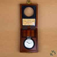c.1942 British Military Hamilton 3992B Navigation Master Watch w/ Original Fitted Wooden Case - Vintage Watch Specialist