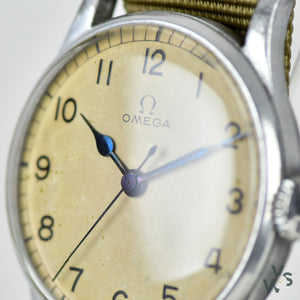c.1943 Omega 6B/159 - RAF Military Issue Watch - Ref: 2292 - White Dial - Vintage Watch Specialist