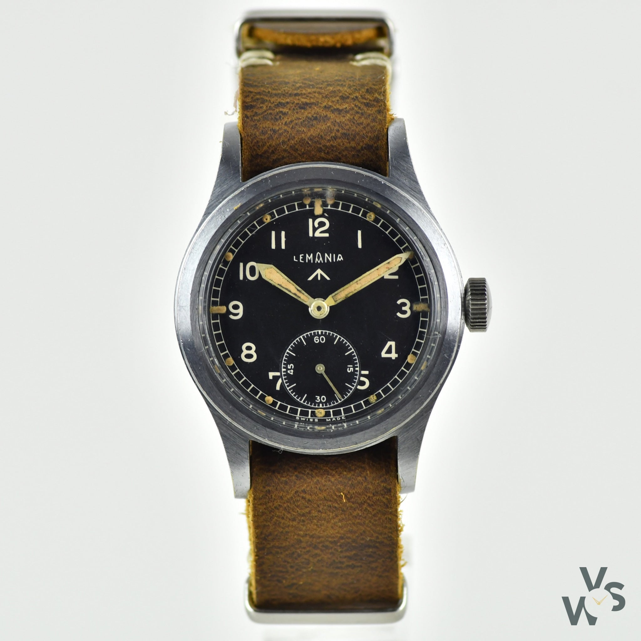 大人気新品セール ブ WWW Lemania c.1944 'Dirty Army-Issued British WWII - Dozen' アナログ（手巻き）