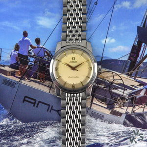 c.1954 Omega Seamaster Automatic Model Ref: 2846-2848-1SC - Beads of rice bracelet - Vintage Watch Specialist